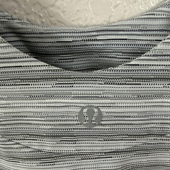 Lululemon,Size 10,Gray Striped Women's Top - Picture 5 of 16